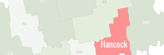 Hancock County Map